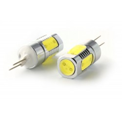 2x Lampadine COB a 4 LED - HP24 - Lampadina di segnalazione 6000K 12V - Bianca