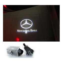2x integriertes Mercedes Coming Home Logo - LED-Türbeleuchtung