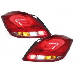 2x blocks taillights led astra h lightbar_silver / red / clea