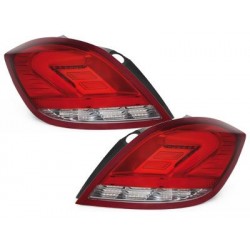 2x blocks taillights led astra h lightbar_silver / red / clea