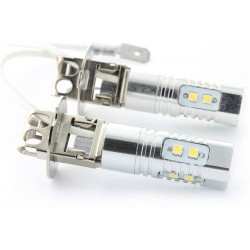 2 lampadine H3 10 LED SS HP - Plug&play - 12V - Bianca - Lampada per auto
