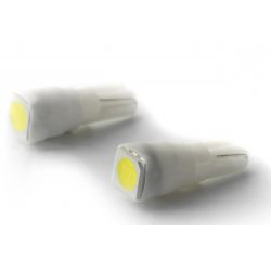 2 x Ampoules 1 LED SMD BLANC - T5 W1.2W - Ampoules de compteur - LED d'habitacle