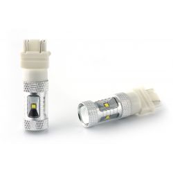 2x 6 LED CREE 30W bulbs - P27/7W - High-end - 12V Double intensity - White