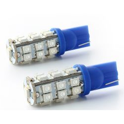 2 x 25 LED bulbs t10 blue - SMD - t10 W5W