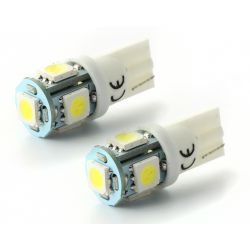 2 x T10 W5W 24V - 5 LEDS SMD BLANCHES