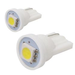 2x bombillas T10 W5W 1SMD BLANCO PURO - lámpara LED para coche