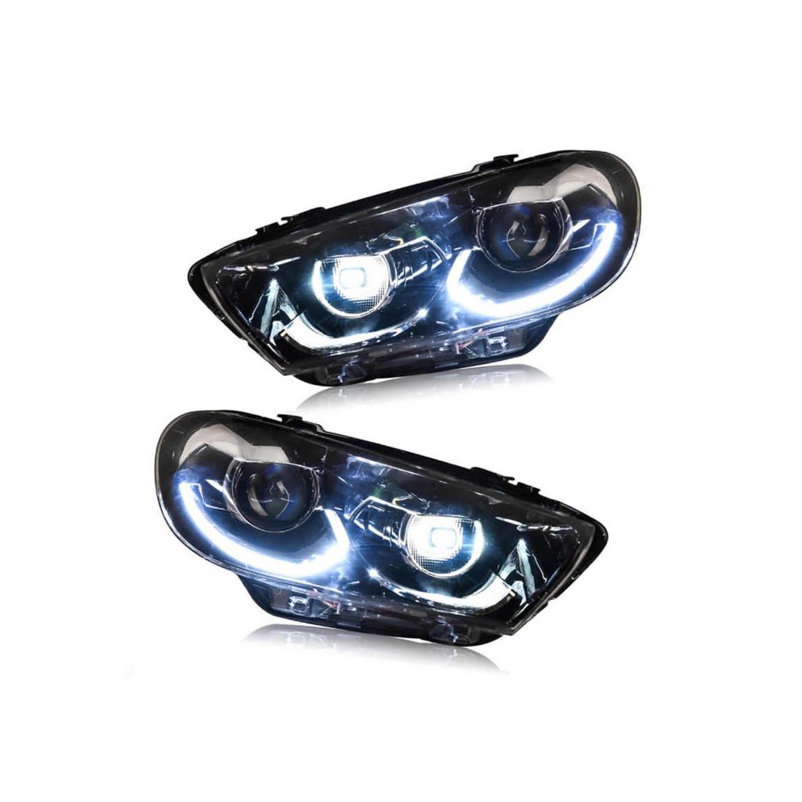 VW Scirocco Miroir Flaque DEL courtoisie Lumière Xénon Ampoules Upgrade s/n s'adapte