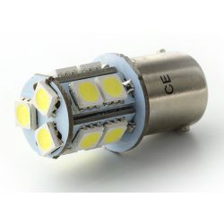 Lampadina 13 LED SMD - BA15S / P21W / 1156 / T25 - Bianca - Lampada per auto 12v