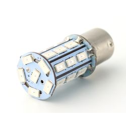 Ampoule 24 LED SMD ROUGE - BA15S / P21W / 1156 / T25 - Rouge