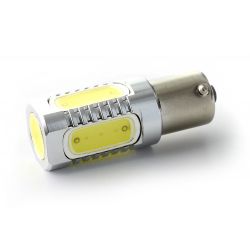 Ampoule 5 LED COB - P21W - Blanc - 12V Ampoule de signalisation LED