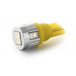 Lampadina SG a 6 LED - W5W - Arancione - T10 - Lampeggiante a LED - Flash 12V ad alta potenza
