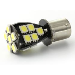 Ampoule CANBUS 18 LED SMD - BA15S / P21W / 1156 / T25 - Blanc - 12V